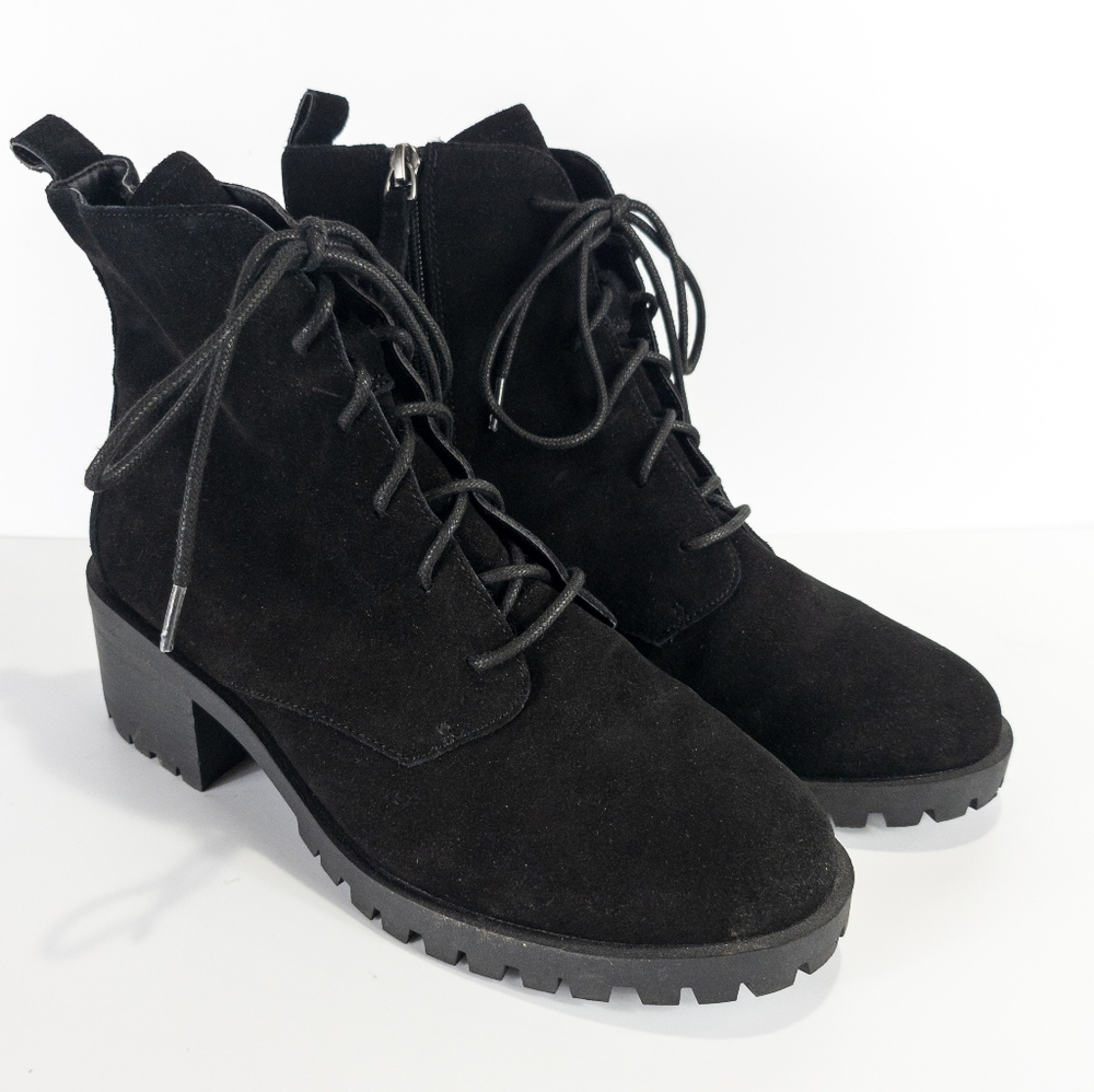 Cason Keaton Lace up Suede Leather Bootie - Picture 6 of 7